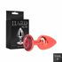 Plug de Metal P Com Pedra Variadas Hard (HA118-ST216) - Vermelho