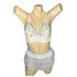Conjunto Coração Com Sainha (ID1118)- - Branco c/ Azul
