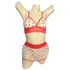 Conjunto Coração Com Sainha (ID1118). - Branco c/ Vermelho