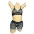 Conjunto Coração Com Sainha (ID1118)- - Preto c/ Azul