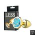 Plug de Plástico P Less Dourado Com Pedras Cravejadas - (HA143D) - Azul