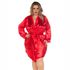 *Robe Cetim Manga Longa Plus Size (PS2080). - Vermelho