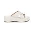 Sandália Feminina Anabela Flatform Tira Cruzada Nika Off White