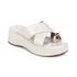 Sandália Feminina Anabela Flatform Tira Cruzada Nika Off White
