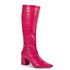 Bota Pink Croco Hanna Cano Alto