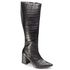 Bota Croco Hanna Cano Alto Preto