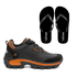 kit Tênis Desert + Chinelo Basic Unissex | Preto com Laranja - CA 52082