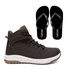 Kit Bota Style + Chinelo Basic Unissex | Café - CA 52083