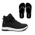 Kit Bota Style + Chinelo Basic Unissex | Preto - CA 52083