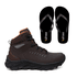 Kit Bota Tracker + Chinelo Basic Unissex| Café - CA 52083