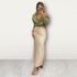 Saia Cetim Midi Creme