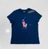 CAMISETA BABY LOOK FEMININA RALPH AZUL ALGODÃO TURCO