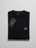 Camiseta Fred Perry - Preta com Logo Branca - Egípcia