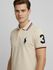 Polo Rauph Lauren Gola - Numeral no Braço - Bege
