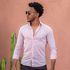 Camisa Stefano Cambraia Listras Rosa