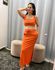 Conjunto Canelado Clara Orange