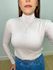Blusa Manga Longa Gola Alta Branco