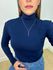 Blusa Manga Longa Gola Alta Marinho