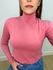 Blusa Manga Longa Gola Alta Rosê