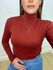 Blusa Manga Longa Gola Alta Terracota