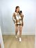 Conjunto Xadrez Flanelado Marrom