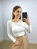 Cropped Canelado Manga Longa Off White