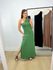 Vestido Nula Manga Slim Verde Sálvia