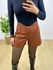 Short Couro Fake Madrid Marrom