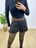 Short Couro Fake Madrid Preto
