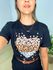 T-shirt Mini Corações 100% Algodão Preto
