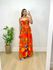 Vestido Mariah Estampa Floral Laranja