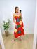 Vestido Midi Ster Estampa Floral Laranja
