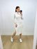 Vestido Tricot Mousse Gola Alta Off White