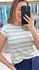 Blusa Viscolycra Listrada Linho Biamar Horizonte