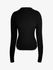Blusa Malha Canelada Fio Pluma Preta
