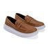 Sapato Loafer Guitte Slip Sintético Caramelo Couro