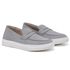 Tenis Casual Idealle Penny Loafer Gravata Cinza Couro Nobuck