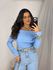 Blusa Ombro a Ombro Azul Bebe Bourn
