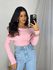 Blusa Ombro a Ombro Rosa Bebe Bourn