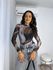 Body Tule Mescla Cinza Diner