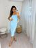 Vestido Canelado Baby Blue Emili