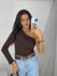 Blusa Um Ombro Só Café Ivy