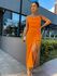 Vestido Midi Mule Laranja