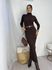 Vestido Midi Modal Marrom Orleans