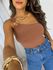 Body Um Ombro Só Marrom Selena