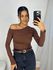 Blusa Ombro a Ombro Thaly Marrom