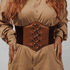 Corset Espartilho Marrom com Argolas
