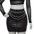 Acessório Cinto Body Chain com Três Correntes Prateado