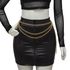 Acessório Cinto Body Chain com Três Correntes Dourado