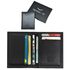 Carteira Vertical Slim Masculina Feminina em Couro Preto